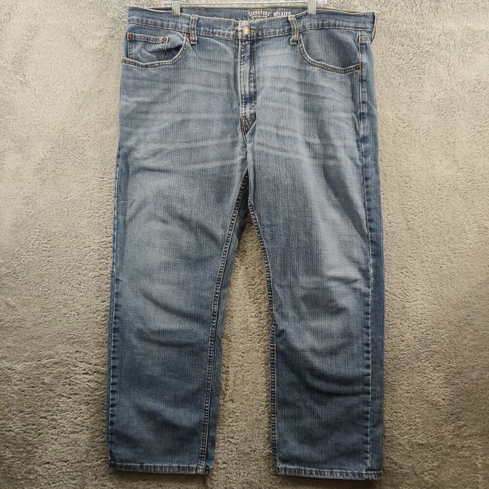 Signature by Levi Strauss Jeans Men's 40x30 Blue Relaxed Fit Medium Wash Denim